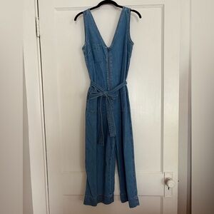 Madewell Light Blue Denim Zip Jumpsuit